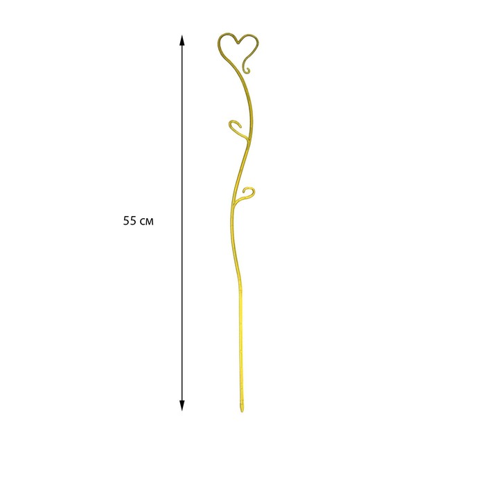 Поддержка для орхидей, h = 55 см, пластик, цвет МИКС, «Сердце» - фото 1902847526