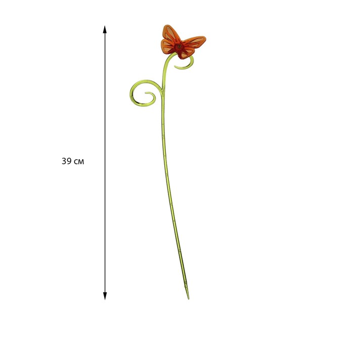 Поддержка для орхидей, h = 39 см, пластик, цвет МИКС, «Бабочка»