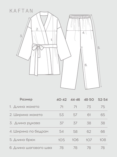Костюм домашний женский (жакет, брюки) KAFTAN «Бархат», размер 48-50, серый