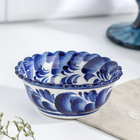 Розетка под варенье гжель «Орнамент», бело-синий, керамика - Фото 1