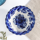 Розетка под варенье гжель «Орнамент», бело-синий, керамика - Фото 2
