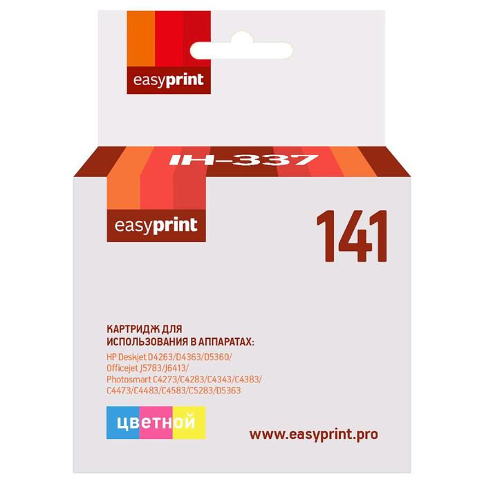 Картридж EasyPrint IH-337 (CB337HE/141/CS CB337) для принтеров HP, цветной - Фото 1