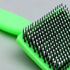 Пуходерка пластиковая мягкая с закругленными зубьями, малая, 6×13.5 см, зелёная - Фото 6