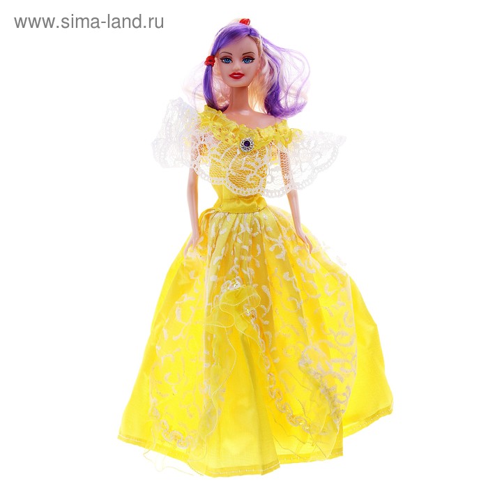 Кукла "Красотка", в кружевном бальном платье с цветными волосами, цвета МИКС, 33 см - Фото 1