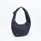 Сумка-хобо, отдел на молнии, цвет чёрный - Фото 1