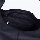 Сумка-хобо, отдел на молнии, цвет чёрный - Фото 3