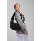 Сумка-хобо, отдел на молнии, цвет чёрный - Фото 4