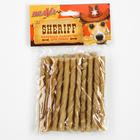 Лакомство BraVa  Sheriff для собак сыромятная витая палочка 5" 12,5см, 20 х 9-10 г - Фото 1