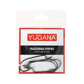 Крючки офсетные YUGANA O'shaughnessy worm, № 2/0, 4 шт.