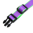 Ошейник капроновый, фастекс с замком, 50×2 см, ОШ до 50 см, фиолетовый с зелёным - фото 21254309