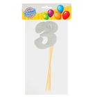 Топпер для торта «Цифра 3», набор 6 шт., МИКС - Фото 2