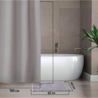 Набор для ванной «Комфорт»: штора 180×180 см, ковёр 40×60 см, цвет серый - фото 7697226