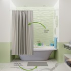 Набор для ванной «Комфорт»: штора 180×180 см, ковёр 40×60 см, цвет серый - фото 7697228