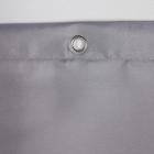 Штора для ванной SAVANNA «Классика», с люверсами, 180×180 см, полиэстер, серая - Фото 2