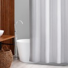 Штора для ванны SAVANNA «Классика», с люверсами, 180×200 см, полиэстер, цвет белый - фото 4619510