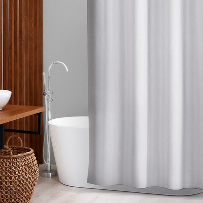 Штора для ванны SAVANNA «Классика» с люверсами, 180×180 см, цвет белый