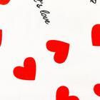 Полотенце вафельное банное «Сердечки», 80×150 см, 100% хлопок, 160 г/м² - Фото 2