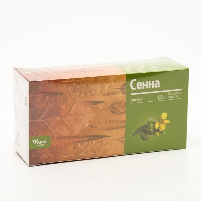 Сенна лист, 20 фильтр пакетов по 1.5 г - Фото 1
