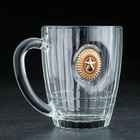 Кружка "Непробиваемая", кокарда, для пива , 500 мл - фото 1019425