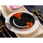 Тарелка фарфоровая десертная Magistro «Миледи», d=20,5 см, цвет чёрный - Фото 4