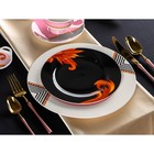 Тарелка фарфоровая обеденная Magistro «Миледи», d=25.3 см - Фото 4