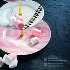 Блюдо фарфоровое 3-х ярусное Magistro «Розовый мрамор», d=15/18/23 см - Фото 3