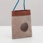 Подвесной карман для грызунов с окошком, мебельная ткань, 10х 15 см, микс цветов - фото 9729328