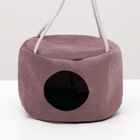 Подвесной дом для грызунов, 15×10 см, круглый, мебельная ткань, флис, цвет МИКС - Фото 5