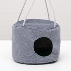 Подвесной дом для грызунов, 15×10 см, круглый, мебельная ткань, флис, цвет МИКС - Фото 7