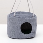 Подвесной дом для грызунов, 15×10 см, круглый, мебельная ткань, флис, цвет МИКС  (артикул 6850477)  большой выбор товаров оптом и в розницу по низким ценам с доставкой