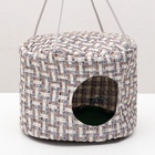 Подвесной дом для грызунов, 20×15 см, круглый, мебельная ткань, флис, цвет МИКС - Фото 2