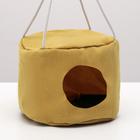 Подвесной дом для грызунов, 20×15 см, круглый, мебельная ткань, флис, цвет МИКС - Фото 6