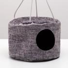 Подвесной дом для грызунов, 20×15 см, круглый, мебельная ткань, флис, цвет МИКС - Фото 7