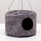 Подвесной дом для грызунов, 20×15 см, круглый, мебельная ткань, флис, цвет МИКС - Фото 8
