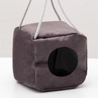 Подвесной дом для грызунов «Куб», 12×12×12 см, мебельная ткань, флис, цвет МИКС - Фото 6