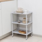 Этажерка напольная 3-х секционная «Флавия», на колёсиках, МИКС - Фото 5