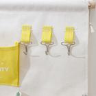 Органайзер подвесной с карманами Доляна «Рио», 3 отделения, 32×34,5 см, цвет жёлтый - фото 6411948