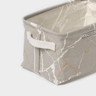 Корзина для хранения с ручками Доляна «Мрамор», 28×16×14 см, цвет серый - фото 7713020