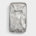 Корзина для хранения с ручками Доляна «Мрамор», 28×16×14 см, цвет серый - Фото 6