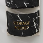 Органайзер подвесной с карманами Доляна «Мрамор», 3 отделения, 20×58 см, цвет чёрный - Фото 2