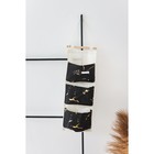 Органайзер подвесной с карманами Доляна «Мрамор», 3 отделения, 20×58 см, цвет чёрный - Фото 5