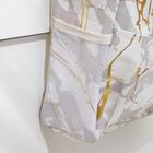 Органайзер подвесной с карманами Доляна «Мрамор», 3 отделения, 31×11×27 см, цвет серо-белый - Фото 3
