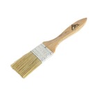 УЦЕНКА Кисть плоская ЛОМ, натуральная щетина, деревянная рукоятка, 1.5", 38 мм - Фото 1