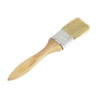 УЦЕНКА Кисть плоская ЛОМ, натуральная щетина, деревянная рукоятка, 1.5", 38 мм - Фото 3