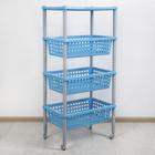 Этажерка напольная 3-х секционная «Элиза», на колёсиках, цвет МИКС - Фото 3