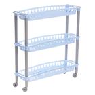 Этажерка напольная узкая «Джулия», 3-х секционная, на колёсиках, МИКС - Фото 5