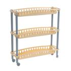 Этажерка напольная узкая «Джулия», 3-х секционная, на колёсиках, МИКС - Фото 6