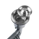 Мойка кухонная GERHANS K34444, врезная, 440×440×220 мм, толщина 1.0 мм, с сифоном - Фото 6