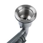 Мойка кухонная GERHANS K34444, врезная, 440×440×220 мм, толщина 1.0 мм, с сифоном - Фото 7