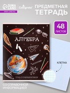 Предметная тетрадь по алгебре Calligrata «Доска», 48 листов, в клетку, со справочным материалом, обложка из мелованного картона - Фото 1